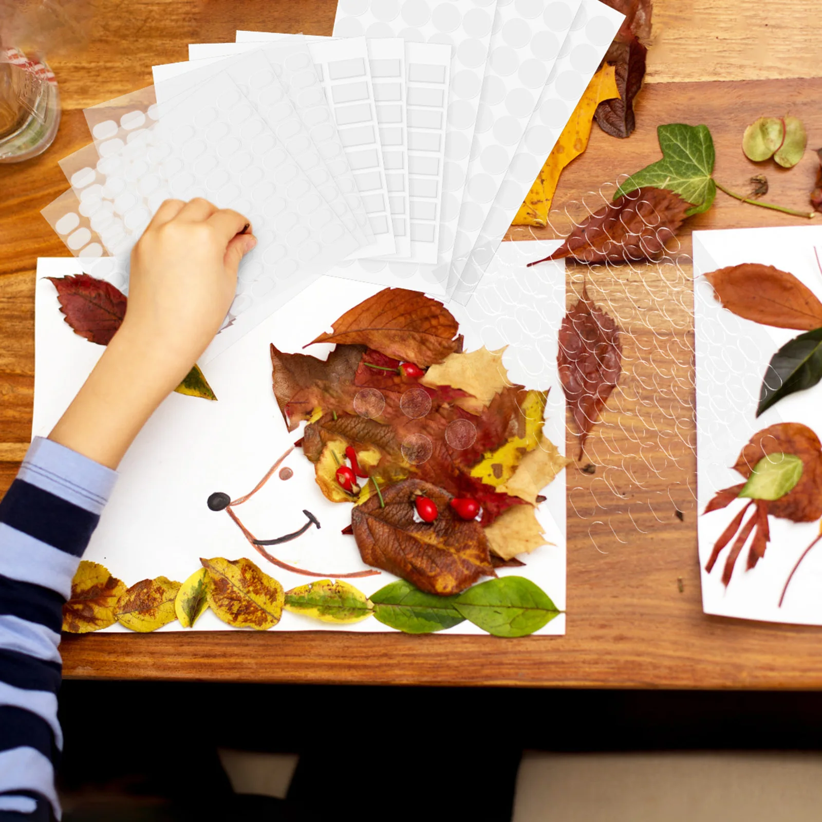 9 أوراق على الوجهين لاصق النقاط القابلة للإزالة لزجة المعجون للحرف اليدوية الجدار الشنق بالون تصاعد منصات نقاط لاصقة ديكور #6