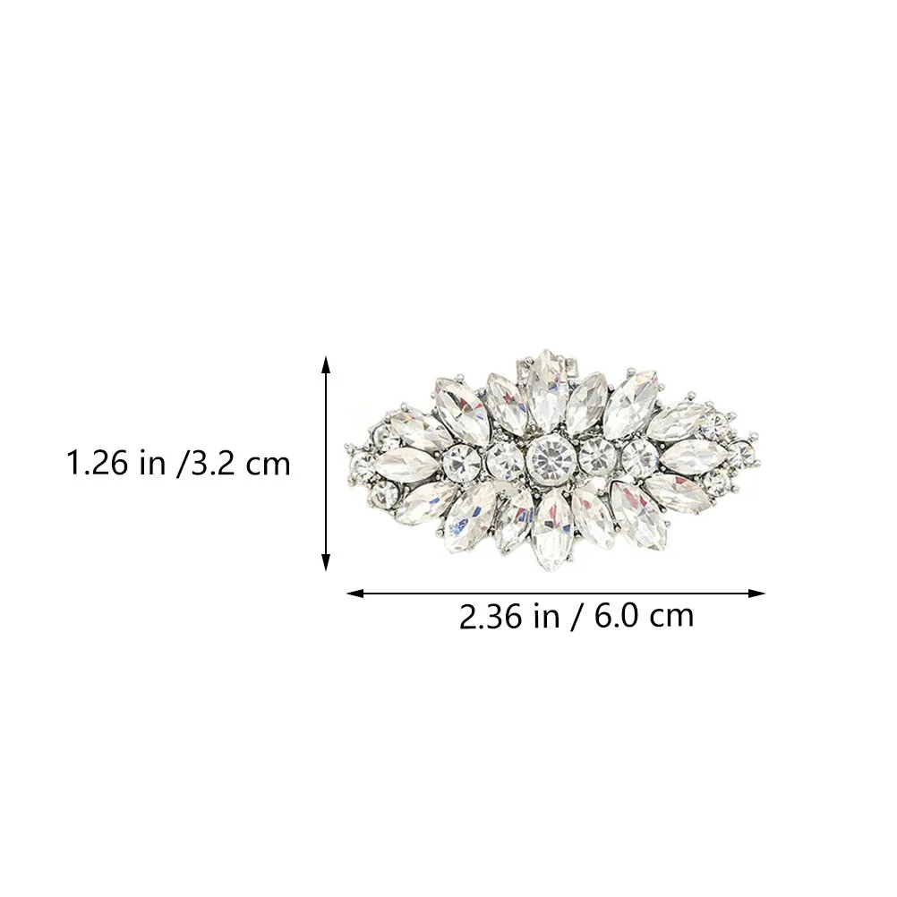 2Pcs Creative Alloy Shoes Clips Rhinestone Shoe Charms for Lady Wedding Banquet Daily Decoration Accessory
