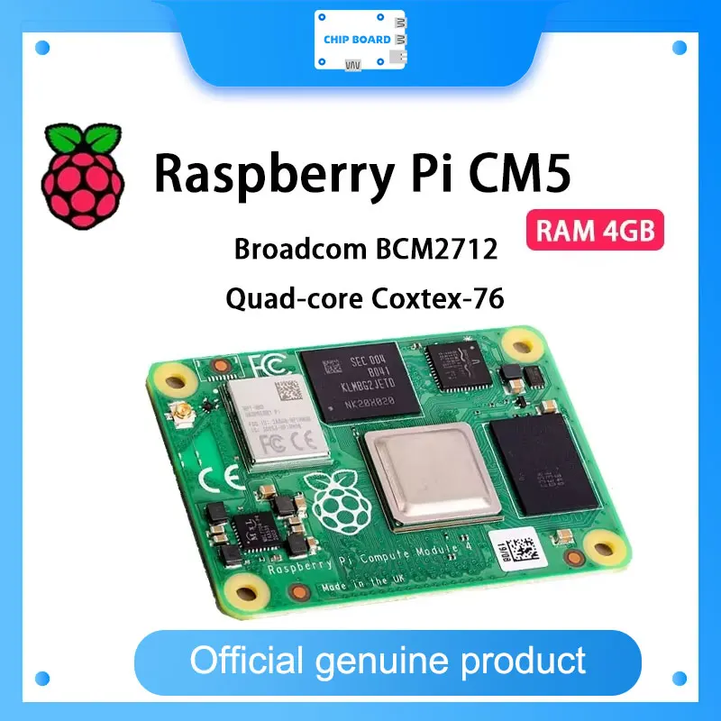 Original Raspberry Pi CM5 RAM 2GB/4GB/8GB/16G WIFI EMMC Broadcom BCM2712 salida Dual 4K + HDR 800MHz VideoCore Quad-core Coxtex-76