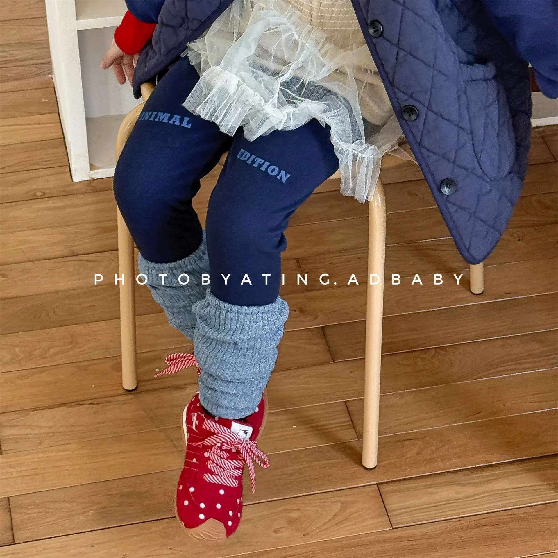 2025 Winter New Children Warm Leggings Plus Velvet Thick Girls Letter Print Leggings Kids Patchwork Pants Baby Clothes