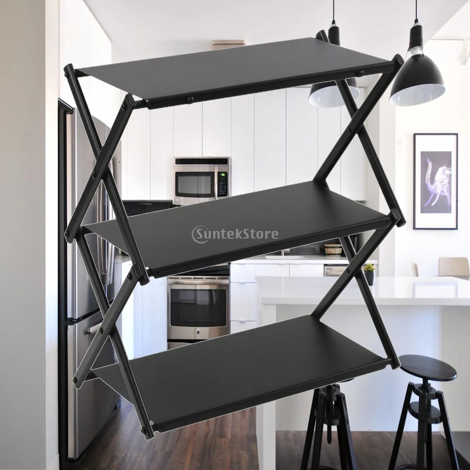 Portable Outdoor Storage Shelf, Stylish Foldable Storage Stand for Fishing Garden, Indoor And Outdoor Use