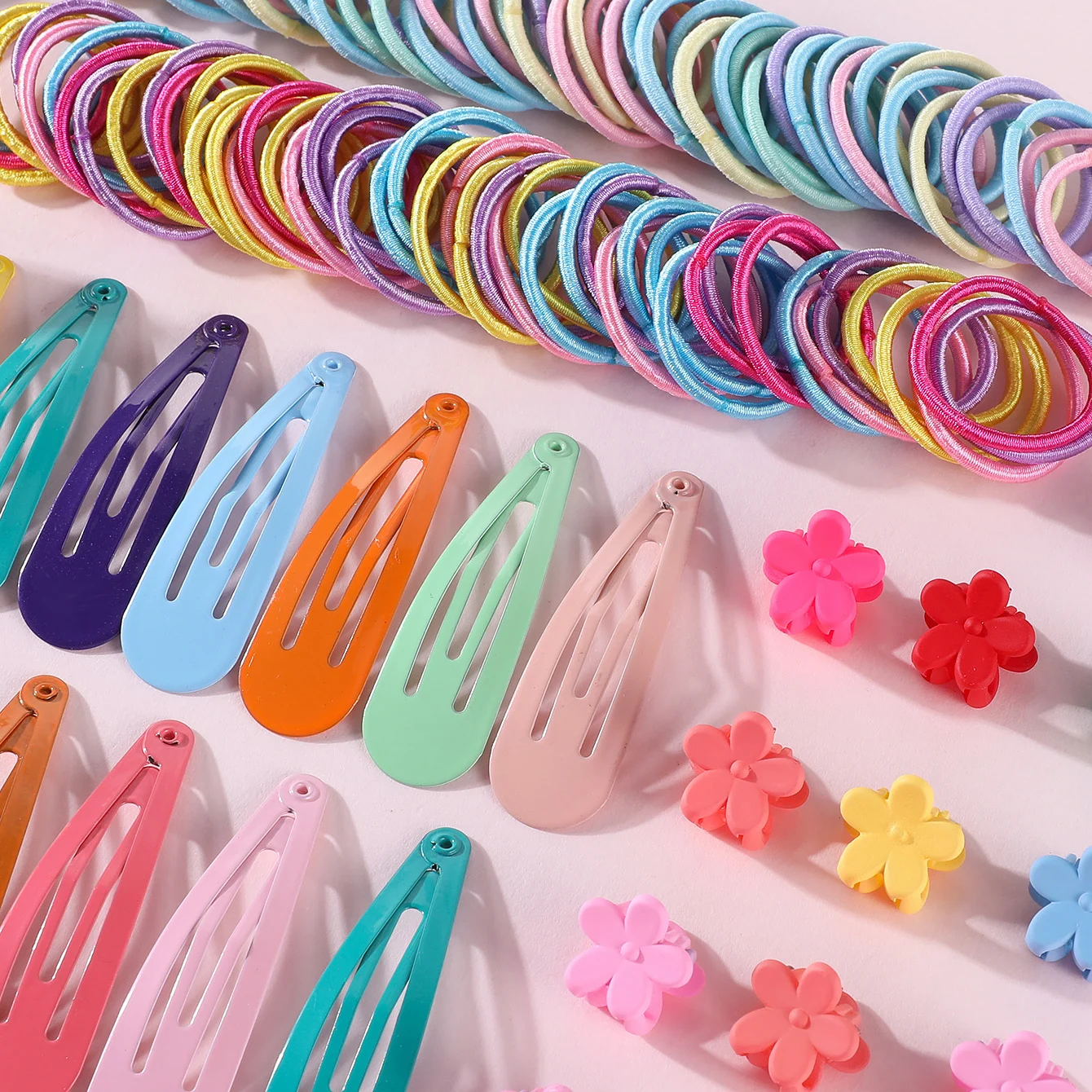 Girls Hair Accessories Set Cute Cartoon Hair Clips Girls Rabbit Ear Hair bands Colorful BB Hair Clip Children Hair Ties