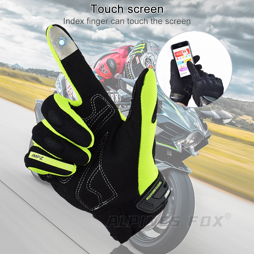 SUOMY Motorcycle Gloves Summer Men Women Breathable Full Finger Touch Screen Motobike Cycling Guantes Sports Protective