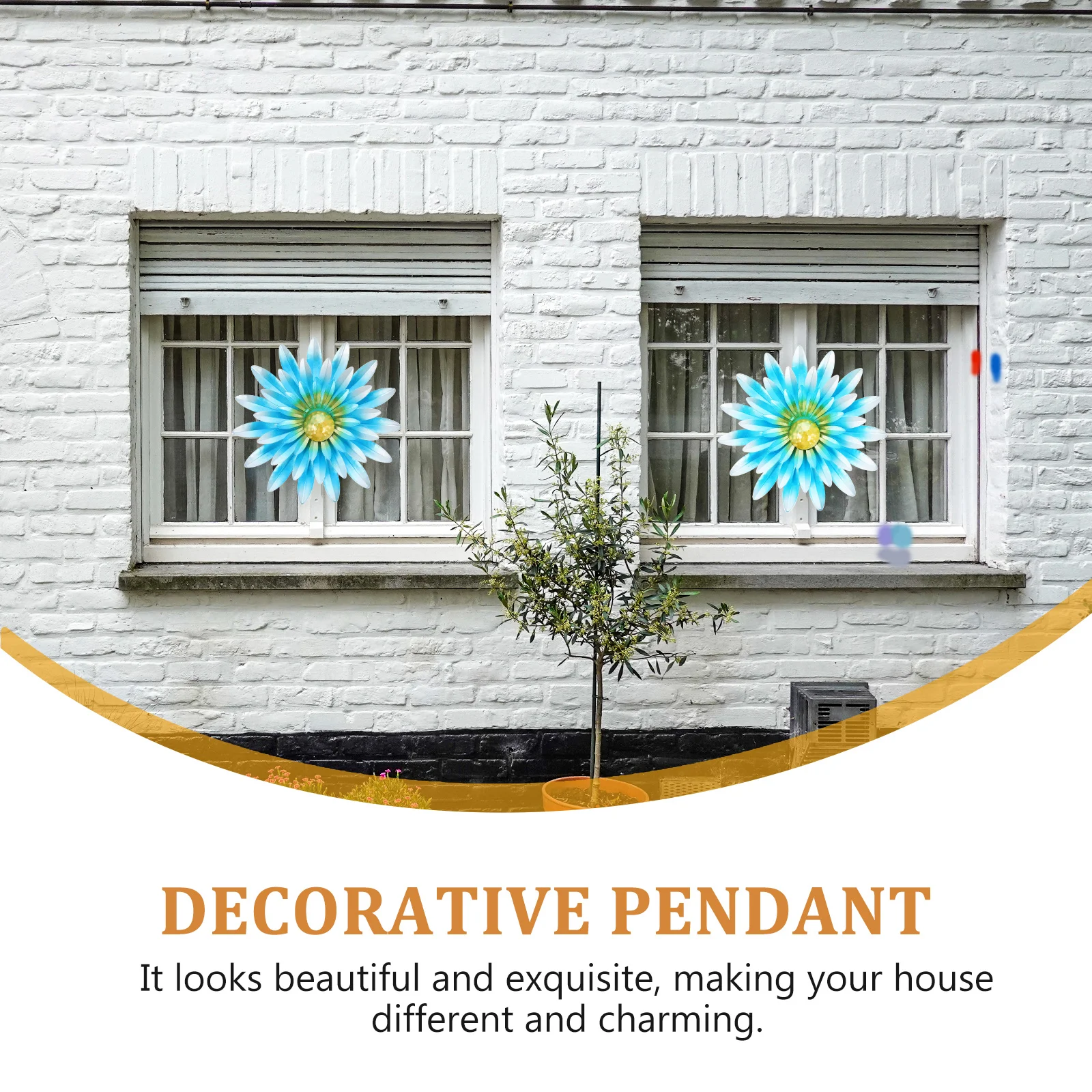 

Iron Sunflower Wall Hanging Decor Metal Flower Pendant Art Indoor Outdoor Home Accessories Flower Ornament Scene Hanging Decor