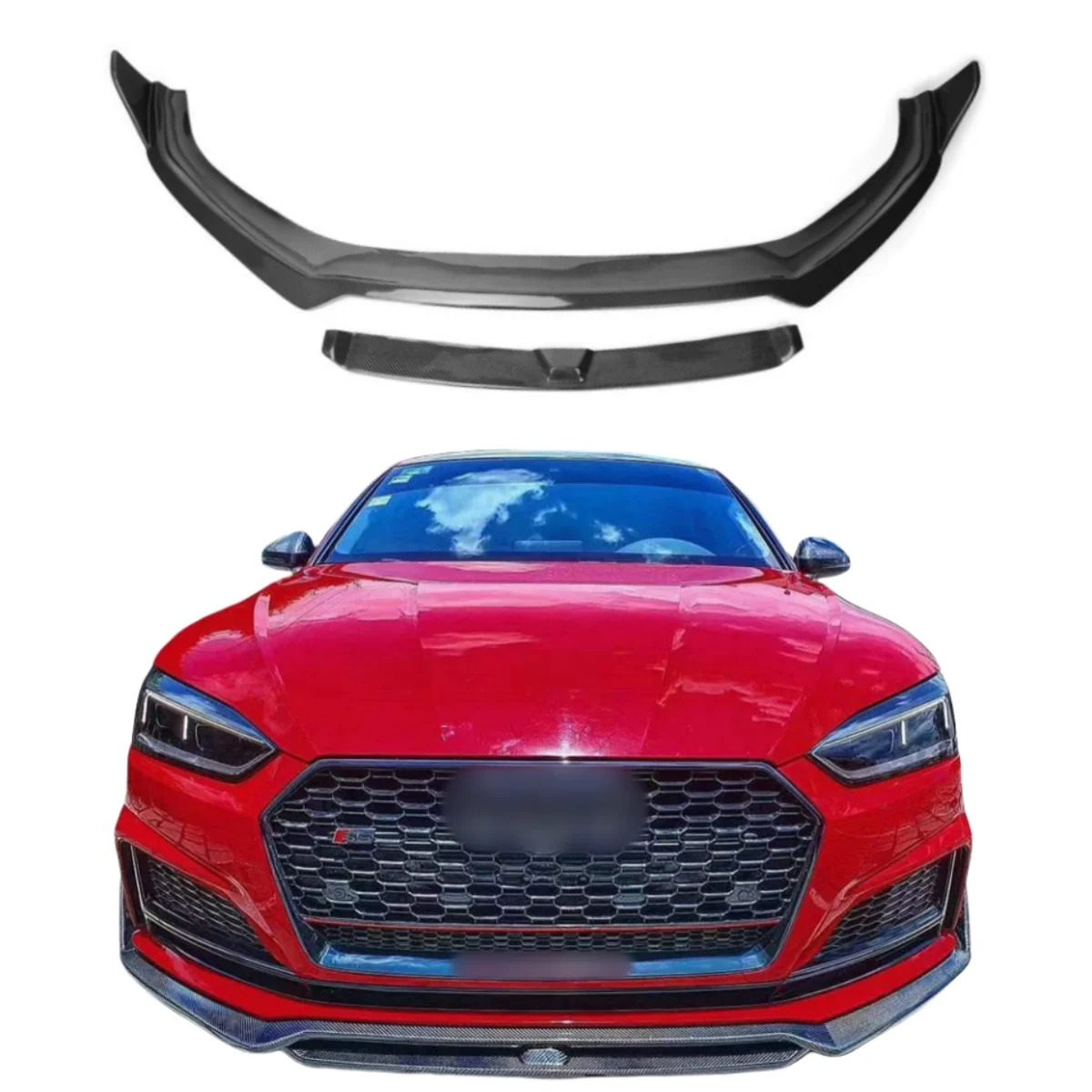 

High Quality Carbon Fiber Front Bumper Lip for Audi A5 S5 B9 KB Style Front Lip 2017 2018 2019