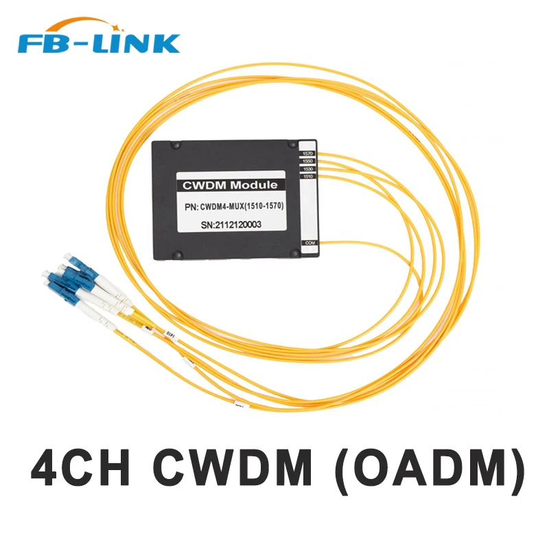 

4CH CWDM Fiber Optic Mux Demux Module Single and dual 1270nm -1610nm 4Way Single Fibre 2.0mm ABS Box with LC Connector Duplex