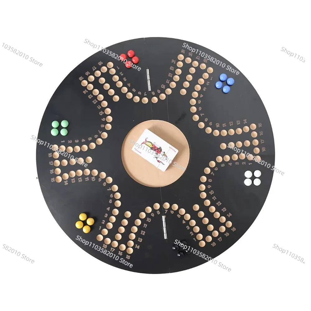 Player Foldable Marble Board Game Custom Size Wooden Table Game for Parties EN71 Certified Classic Original Game