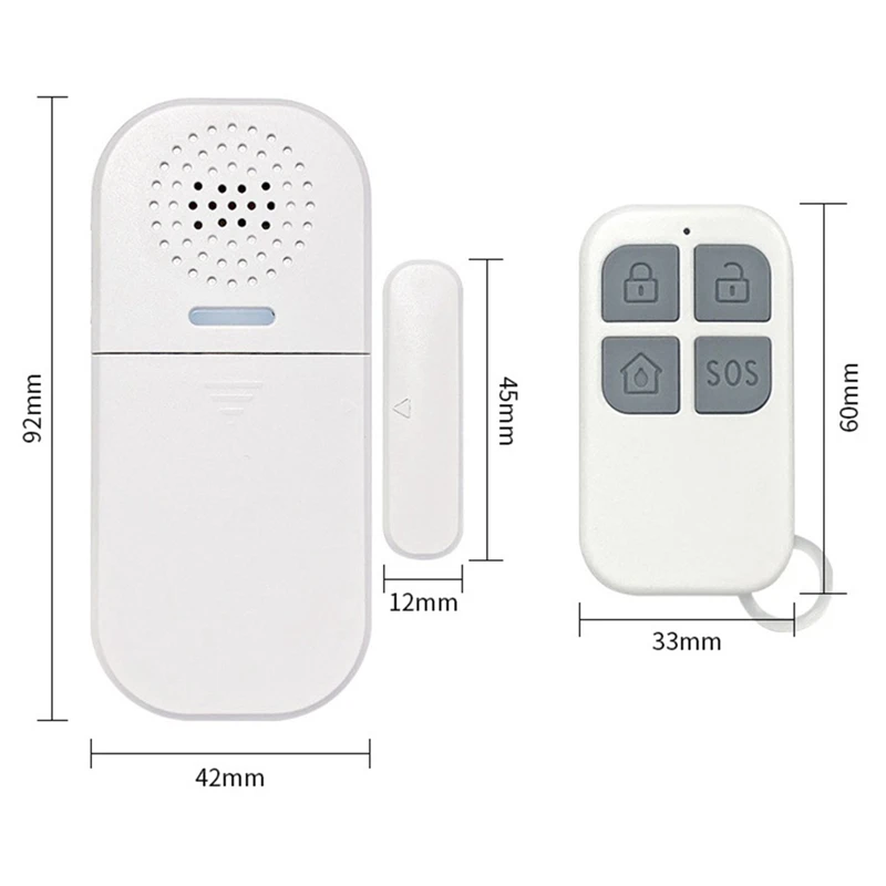 Magnetic Door And Window Alarm Sensor Wireless Alarm 130DB Home Burglar Alarm Device