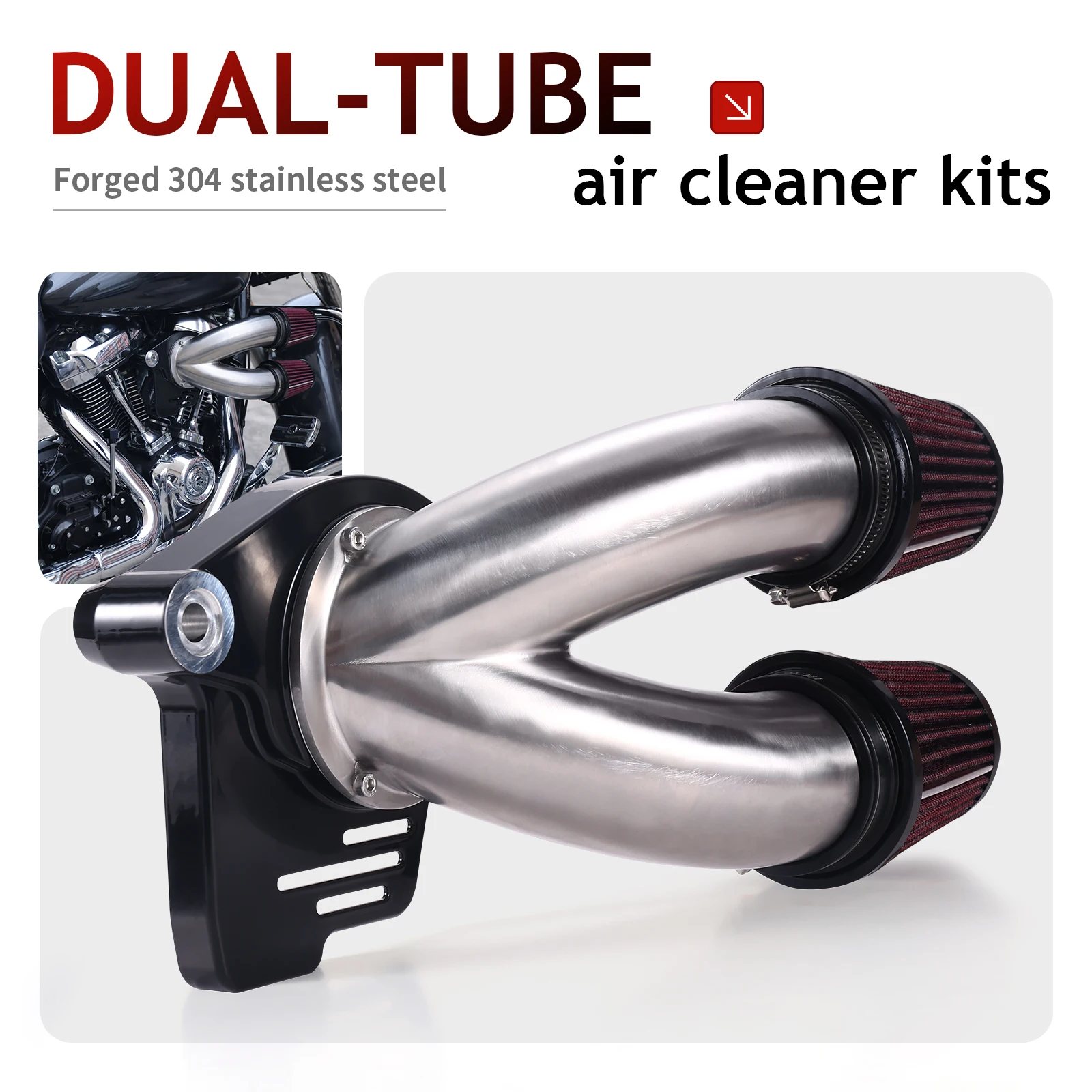 Cycle Tuned Induction Air Cleaner for Harley 2018-2024 Softail Touring M8 High Flow Washable Intake System
