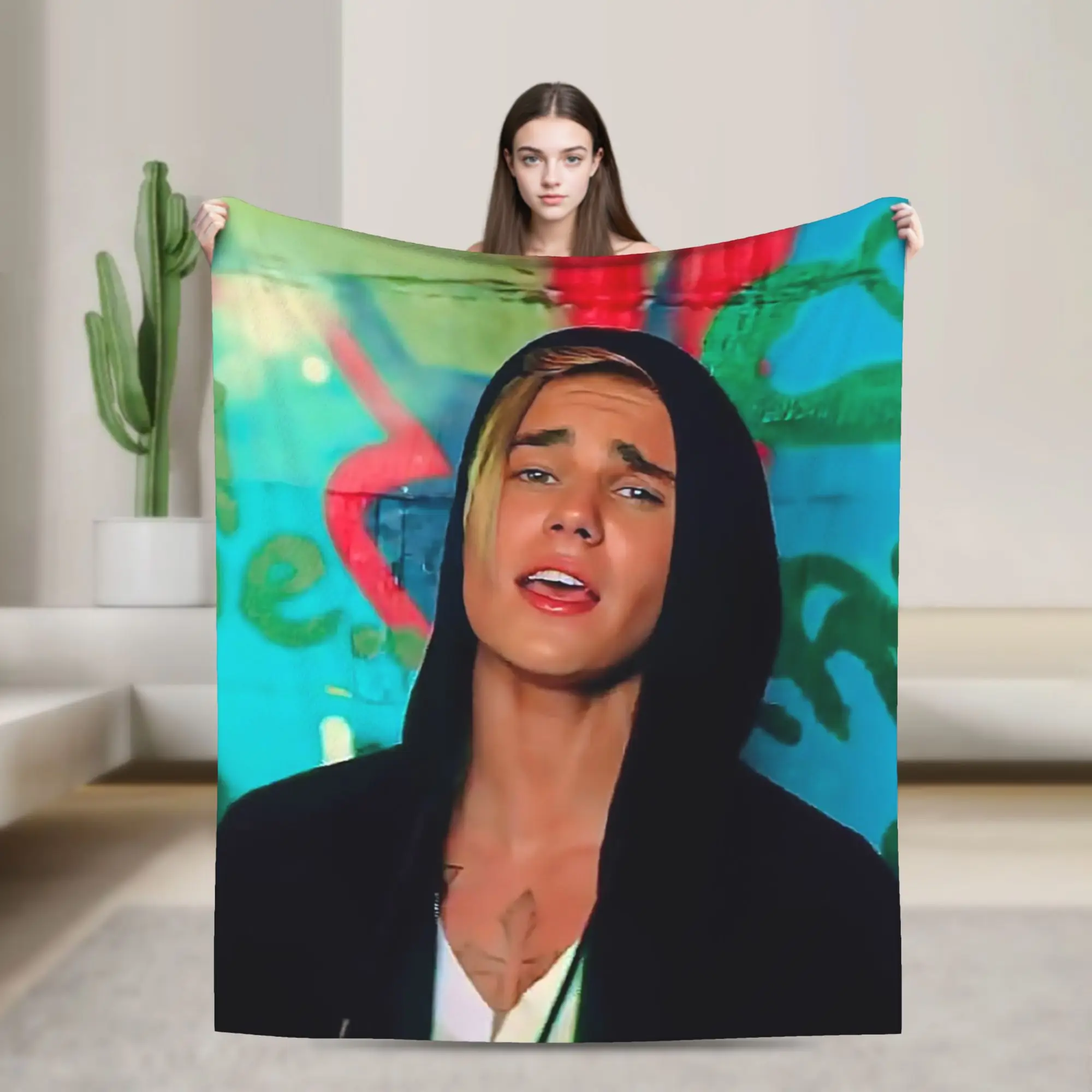 

JBiebers Singer вязаное одеяло музыкальные фланелевые пледы летние мягкие теплые покрывала с принтом кондиционера