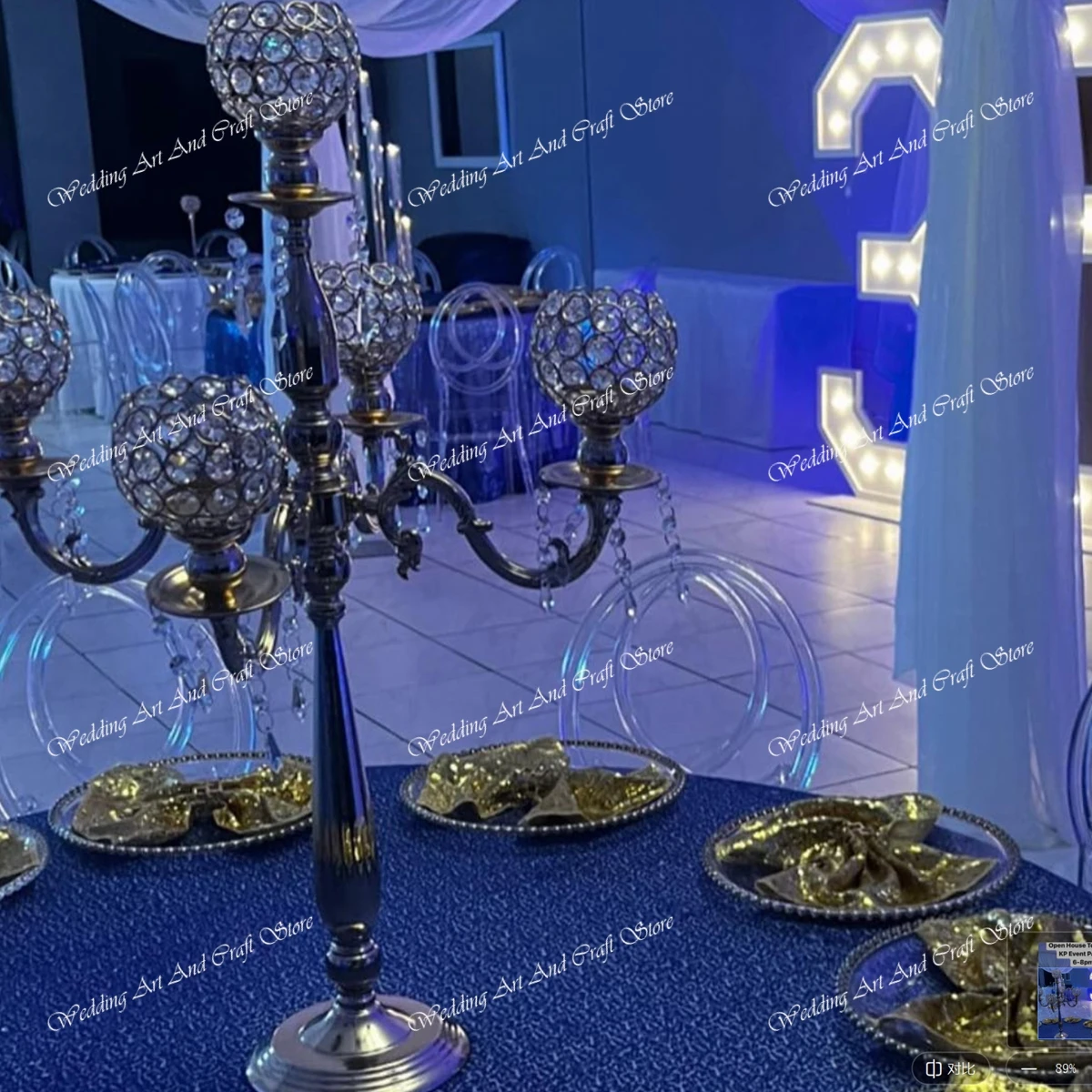 5pcs/10pcs 75cm 100cm）Wedding table decoration crystal chandelier gold wedding centerpiece trumpet vase for wedding centerpieces