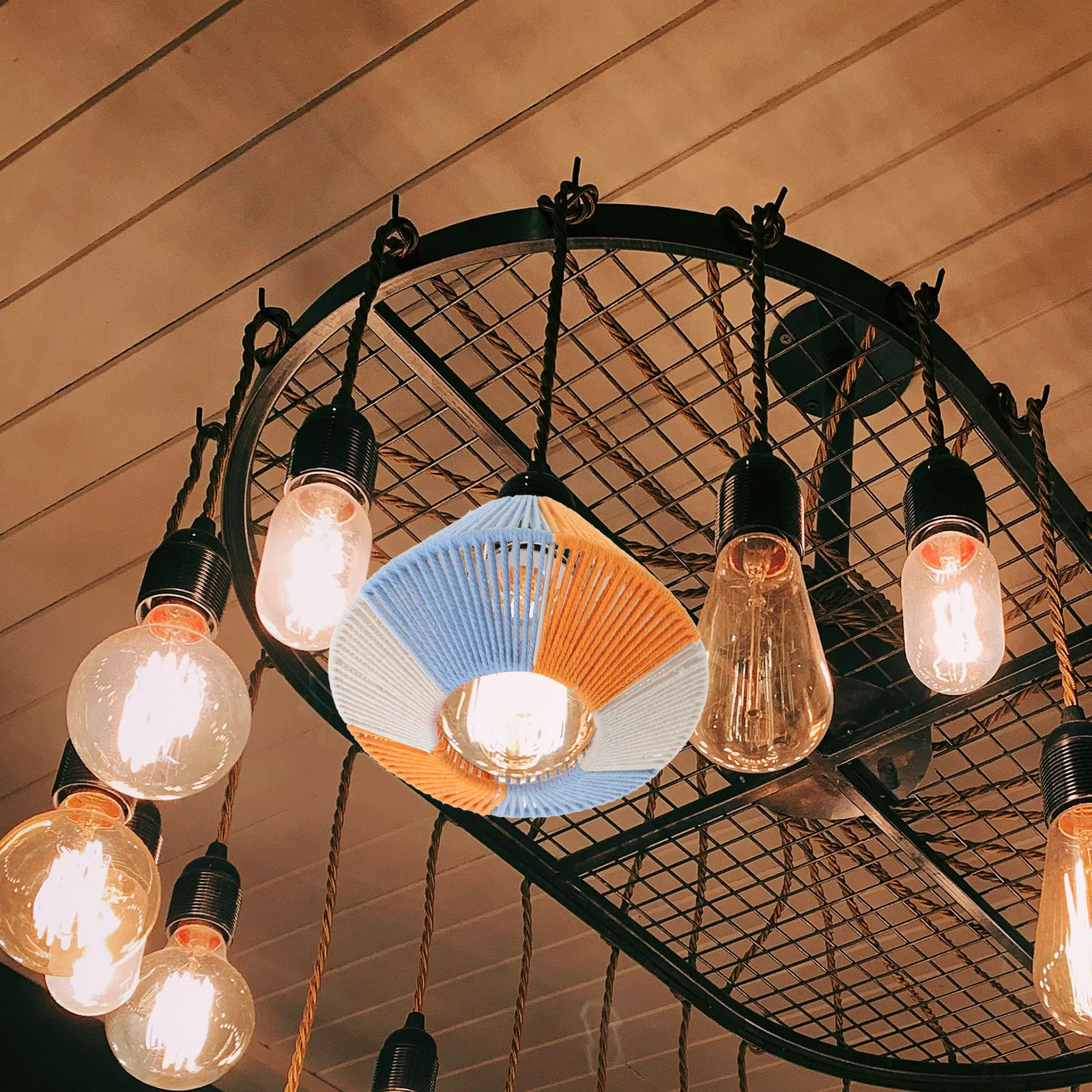 Vintage Farmhouse Pendant Lamp Shade Decorative Hanging Light Cover for Dining Room Living Room Bedroom Rustic Ceiling Lamp