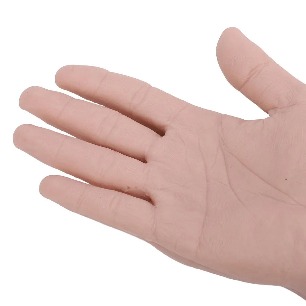 

Fake Hand Silicone Practice Hand Life Size Flexible Simulation Silicone Hand Reusable Hand Model Beginners