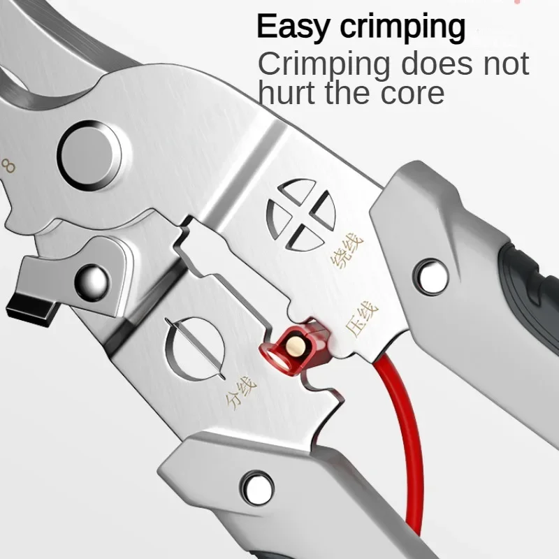 9 in1 Wire Stripping Pliers For Electricians Multifunctional Wire Cutting Pliers Stainless Steel Wire Stripping Pliers Hand Tool