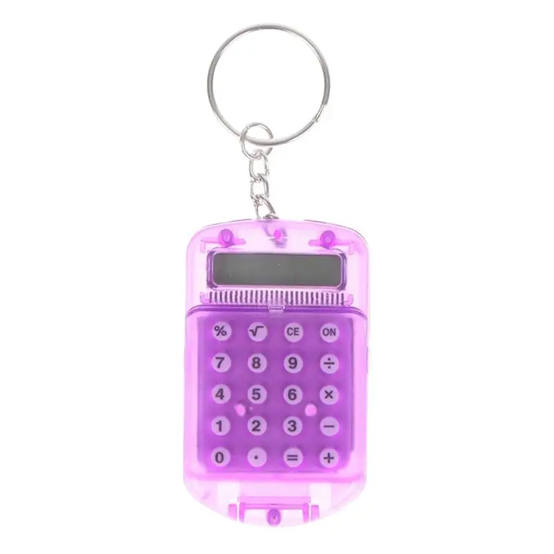 ポータブル数字ディスプレイ漫画計算機、かわいいキーホルダー、ミニ計算機、ポケットサイズ、事務用品