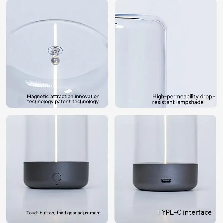 ไฟกลางคืนชาร์จได้แบบพกพาแสง LED แคมป์ชนิด C ที่มีความโปร่งใสสูงและป้องกันการตกใหม่