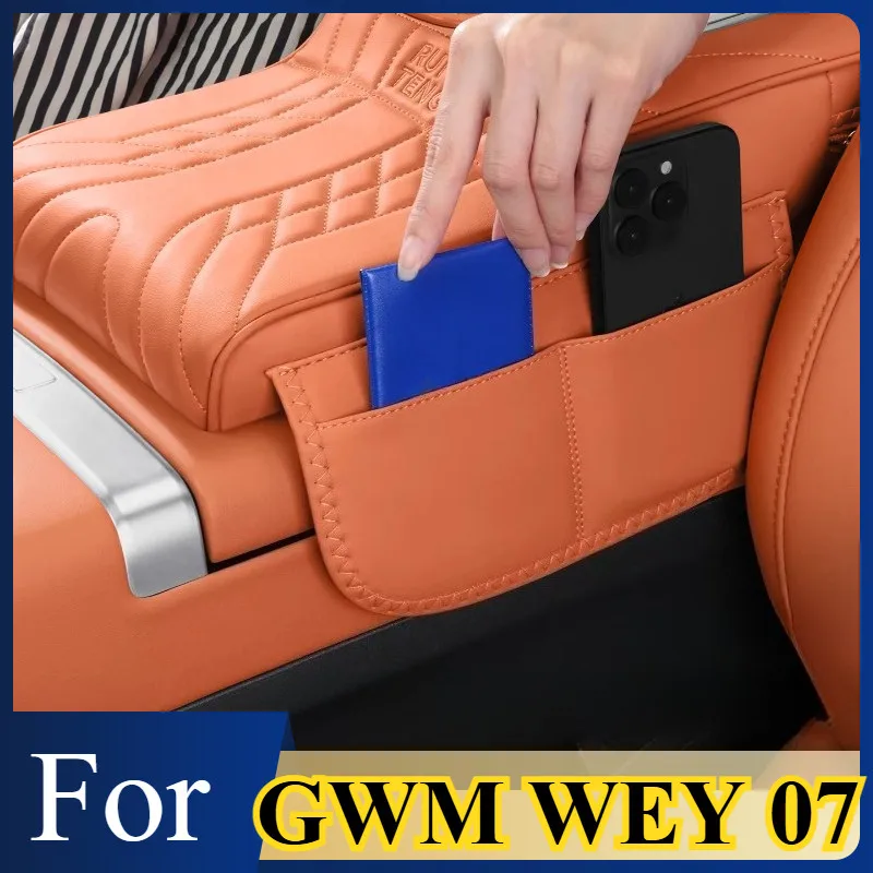 

For GWM WEY 07 Armrest Box Height-Adjustable Tissue Holder Expands Storage Space Scratch-resistant