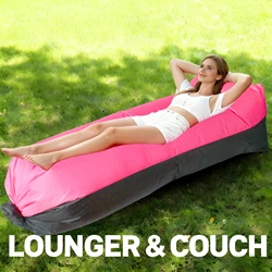 Outdoor Portable Inflatable Lounger Air Sofa Chair for Camping & Beach Water Proof & Anti-Air Leaking Design Couch for Beach