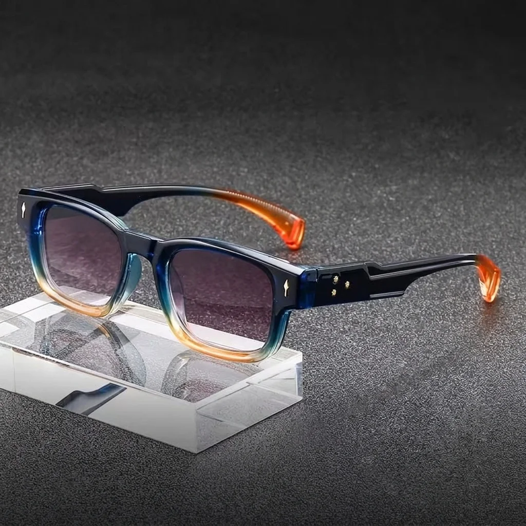 1 Pair of New Stylish Square Large-Frame High-Quality Unisex Business High-Definition Outdoor Tinted Sunglasses, High-End Youthful-Looking Blue Light Blocking Reading Glasses, Computer/Tv/Mobile Phone Reading Glasses, Fashionable and Comfortable for Daily Wear