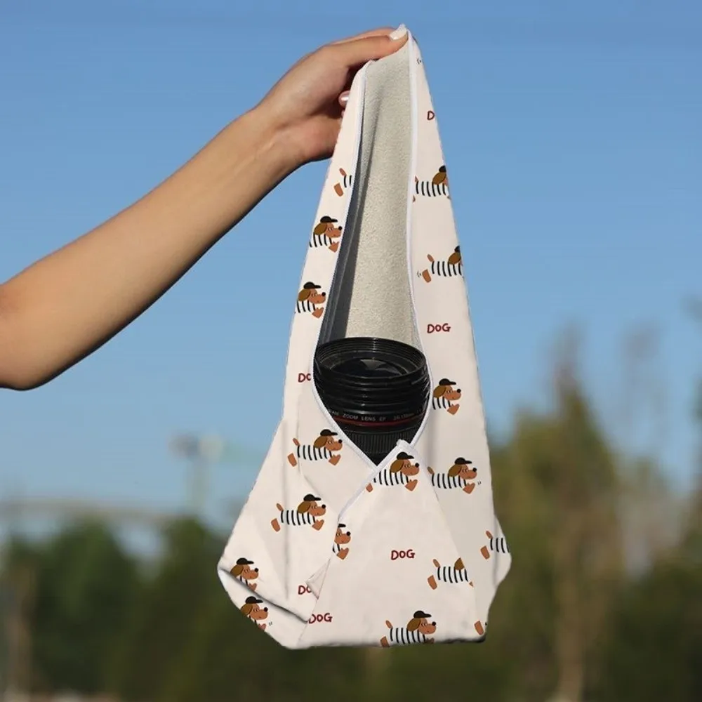 Self-Adhesive Camera Wrap Cloth Portable Reusable Flexible Storage Bag Cute Printed Flexible Inner Sleeve Pouch For Cosmetics