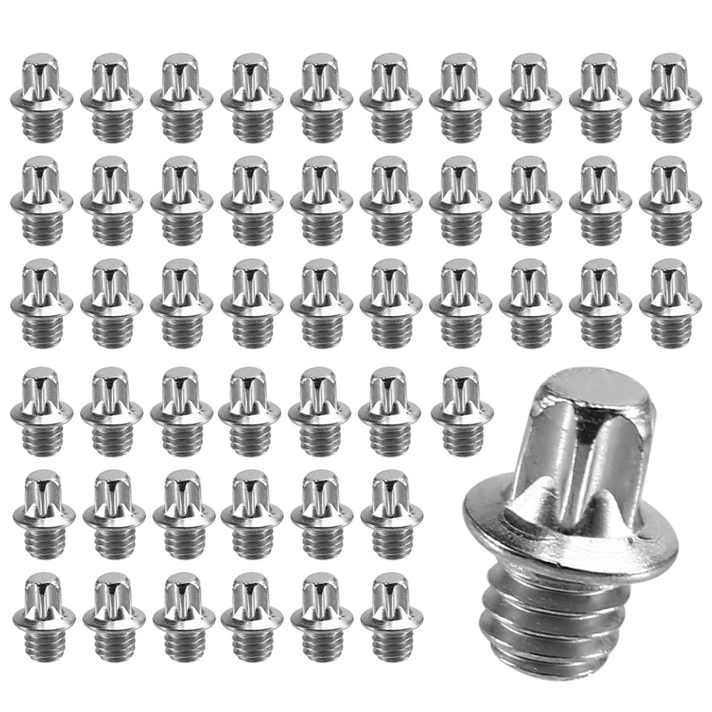 50 шт., дорожные MTB, складные велосипедные педали, противоскользящие гвозди, сменные винты, штифты, болты, велосипедные шестигранные винты M4, набор штифтов для педали, дорожные