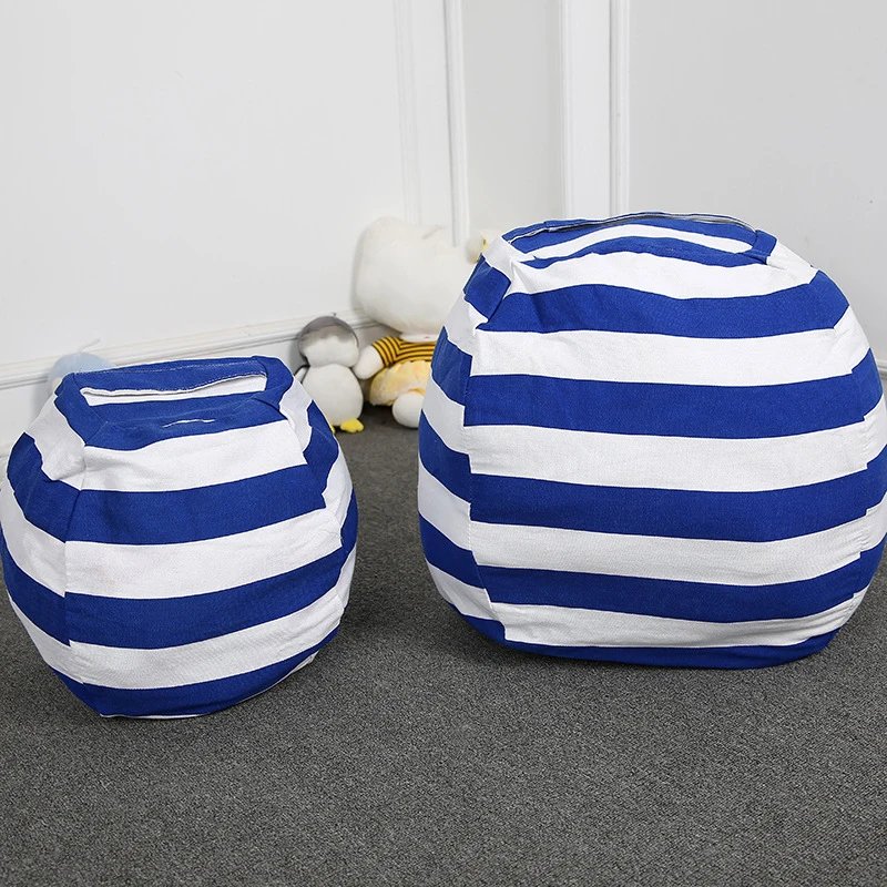 Large Capacity Ball Shaped Toy Storage Bag Creative Bean Bag Sofa Travel Zipper Storage Bag