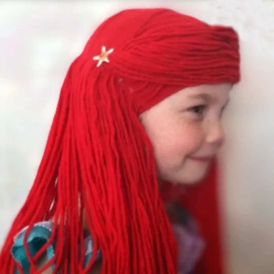 Sally costume wig red yarn wig long red wig sally wig sally nightmare before Christmas Sally cosplay wig for women long yarn wig