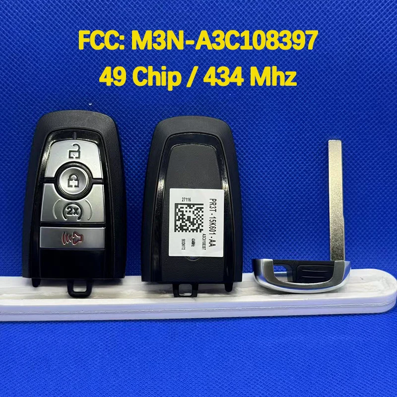 CN018140 Original 4 Button Smart Remote Key FCC M3N-A3C108397 PN 164-R8333 49Chip 434 MHz Keyless Go For Ford F-Series 2023-2024