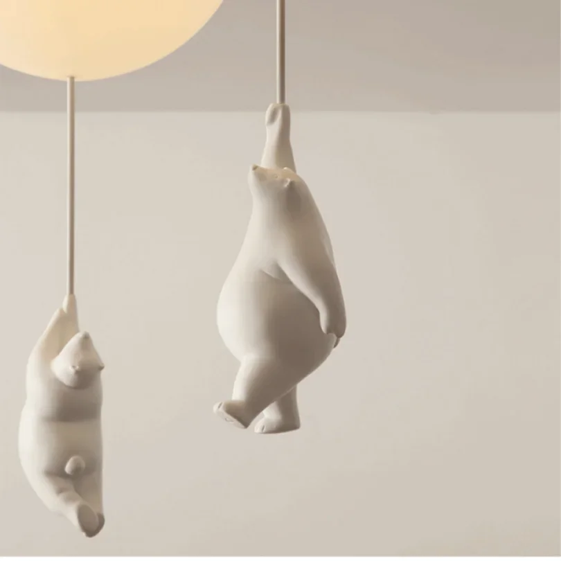 Imagem -05 - Pendant Light para Quarto Crianças Kids Cartoon Hanging Lamp Lustres de Teto Urso de Balão Lâmpada Moderna Led Creative School Novidade