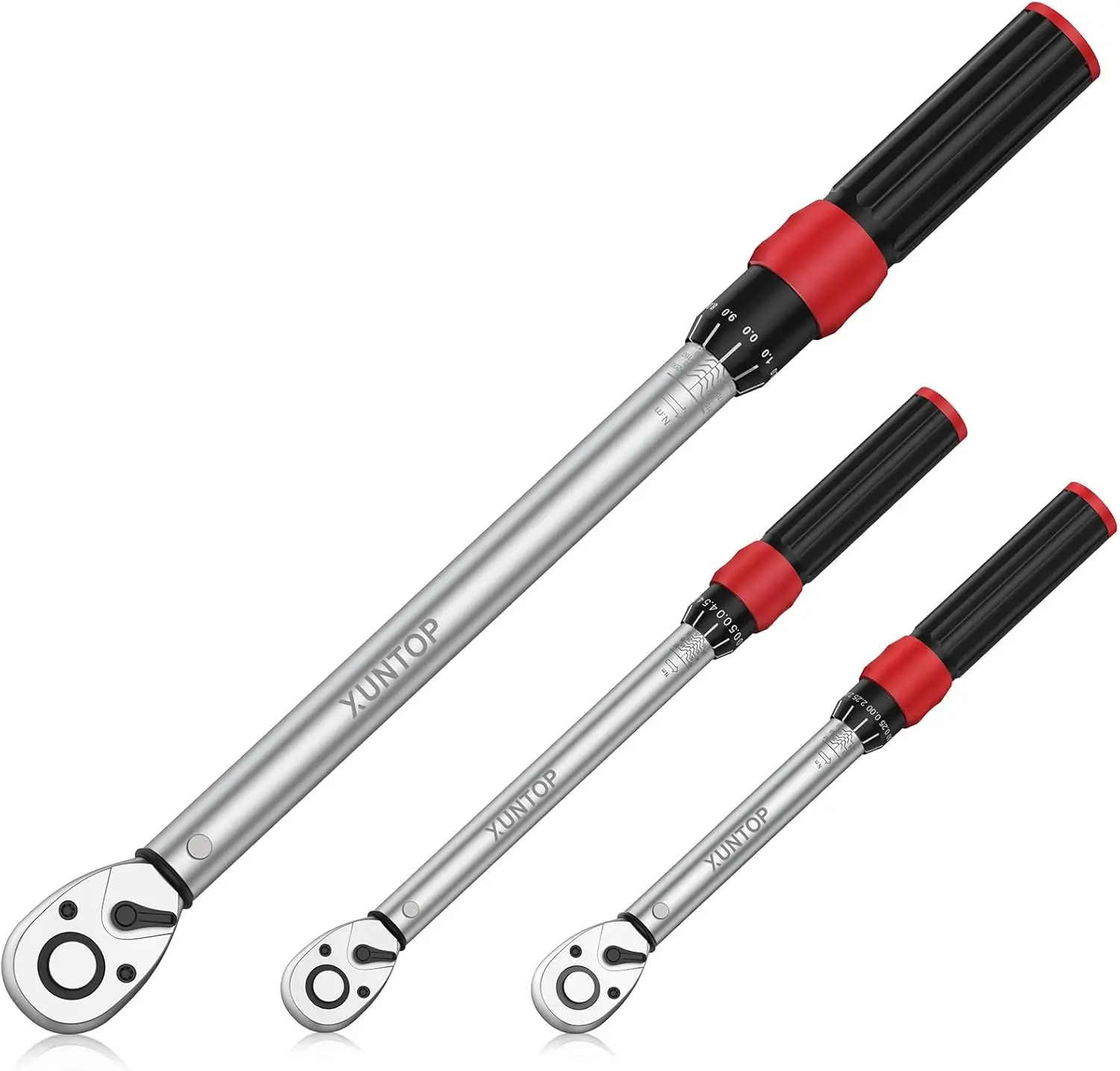 

XUNTOP Torque Wrench Premium Torque Wrench Set 1/4 Inch & 3/8 Inch & 1/2 Inch 3-Piece Torque Wrench Set 5-25 Nm,5-60 Nm,20-220 N