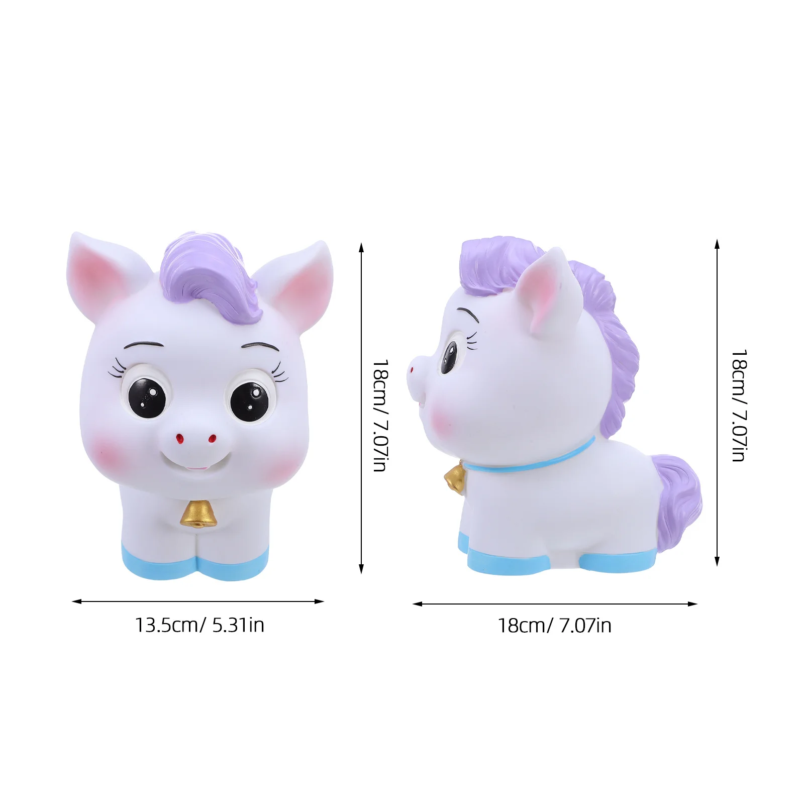 حصان أبيض حصان المال صندوق توفير العملات المعدنية غير قابل للكسر لطيف الحيوان أصبع جرة أطفال بنين بنات هدية عيد ميلاد حصالة لطيف