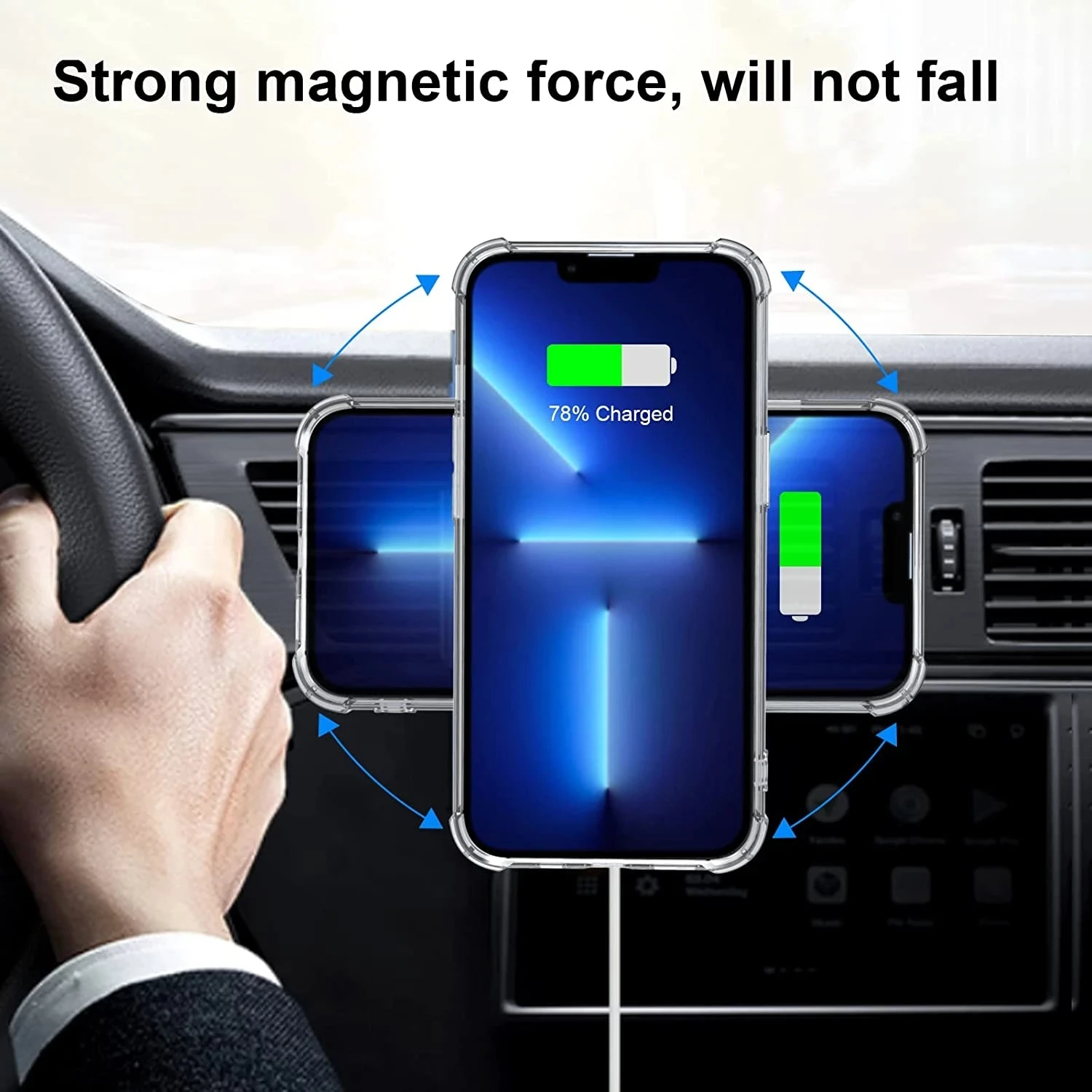 磁気金属ステッカー,magsafeワイヤレス充電器用リング,車の携帯電話ホルダー,鉄板,iphone 13,12,11用