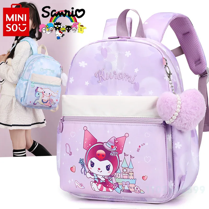 MINISO 2024 Sanrio New Student School Bag Fashionable High Quality Children's Backpack Cartoon Large Capacity Outgoing Backpack