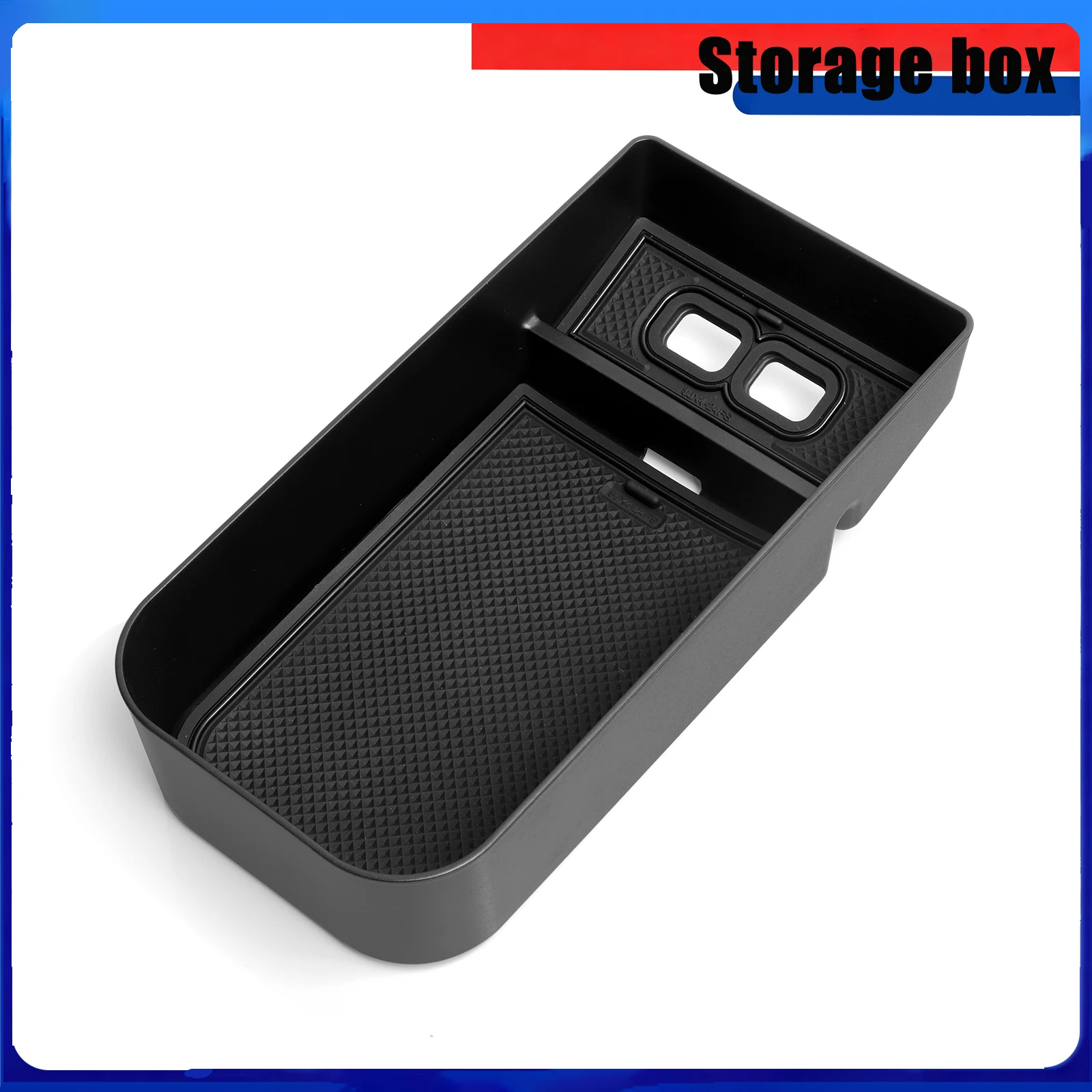 Armrest Storage Box ABS Car Tray Organizers Accessories Tidying For Polestar 4 2023 2024 Black