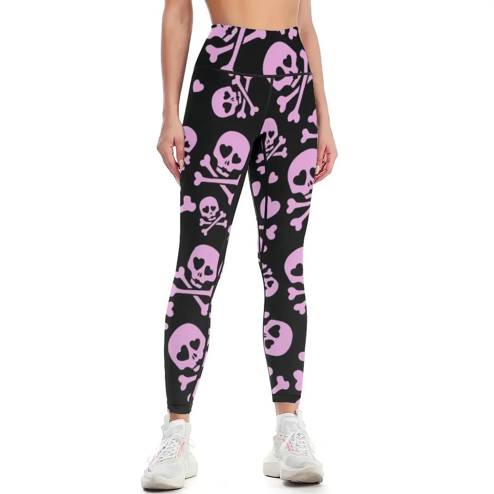 

Pink Skull Leggings Pants sport push up legging sport set Women's trousers Womens Leggings