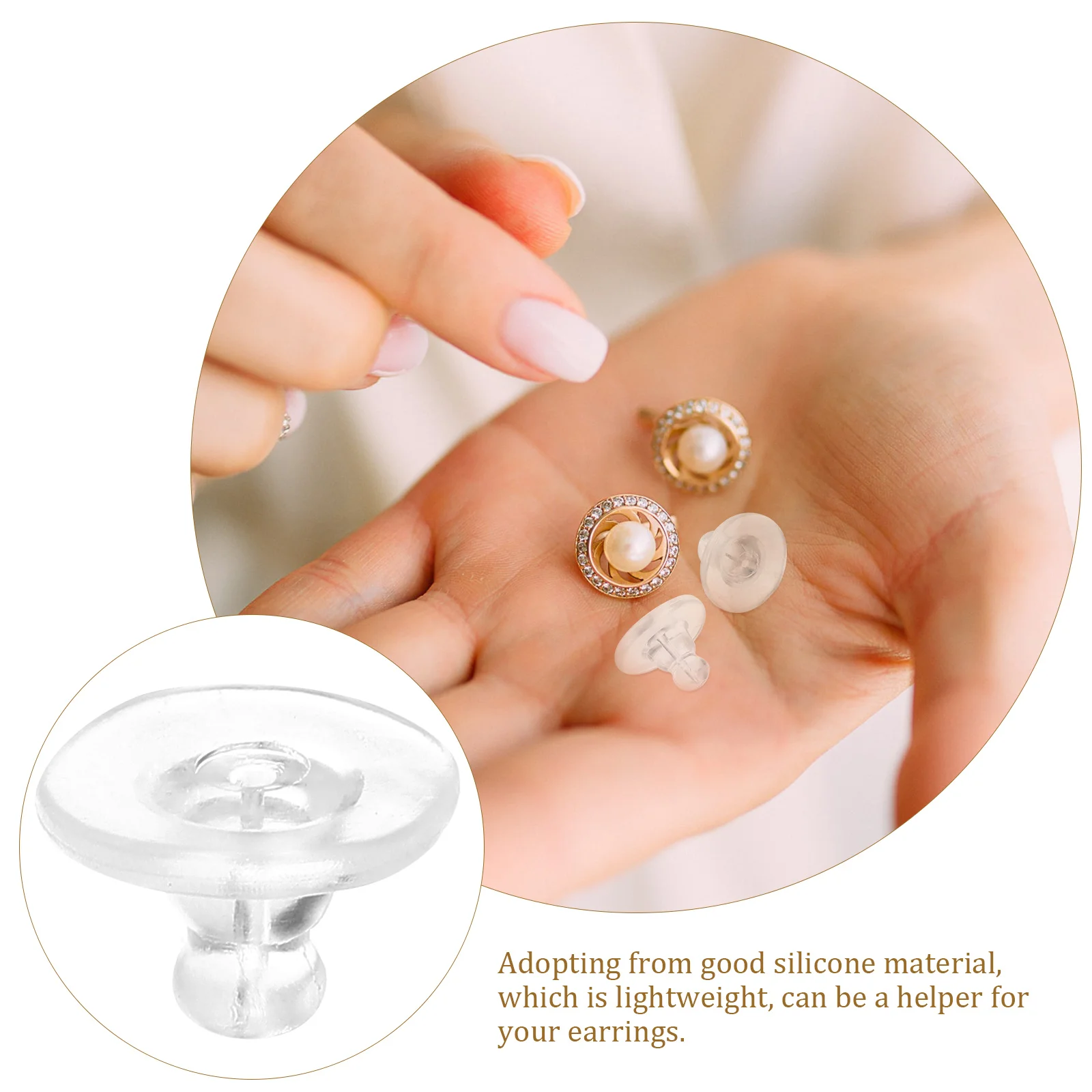 

500Pcs Soft Silicone Earring Backs Clear Stud Stoppers Reliable Security for Active Lifestyle Shower Sports Safe Earring