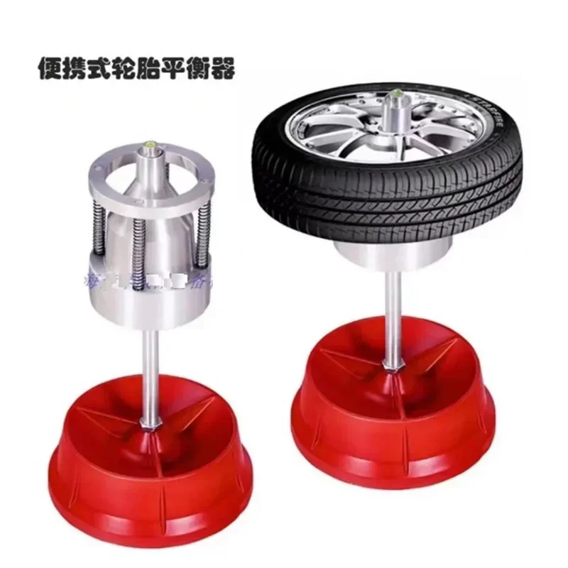 

Portable Hubs Wheel Balancer W/ Bubble Level Heavy Duty Rim Tire Cars Truck Easily Balance Wheels with Hubs From 1-1/2" to 4"