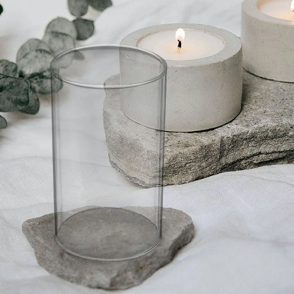2 pièces, abat-jour en verre de haute qualité pour bougies à flamme, structure simple et élégante, facile à utiliser, décoration d'éclairage romantique et chaleureuse.