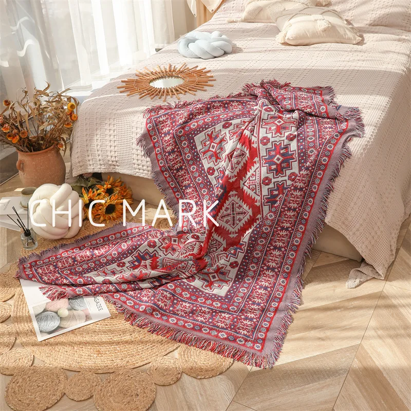 Withered Navajo Sunlight Blanket Thickened Knitted Bohemian Office Nap Air Conditioning Blanket Sofa Blanket Home Blanket