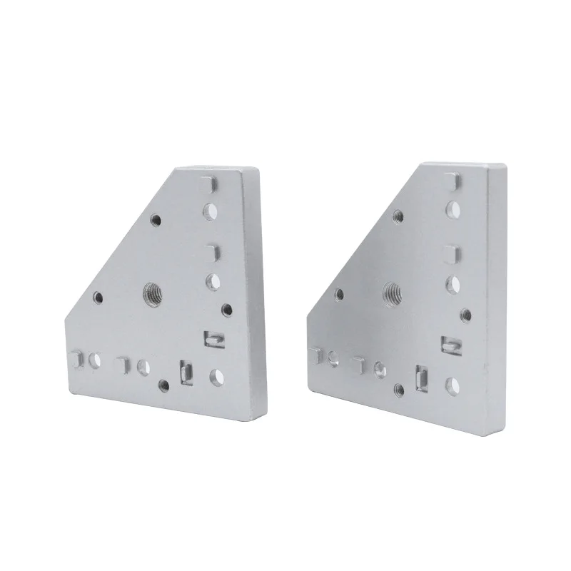 4PCS Aluminum Alloy Profile End Connection Plate 3060 4080 6060 8080 Caster Foot Adjustment Support