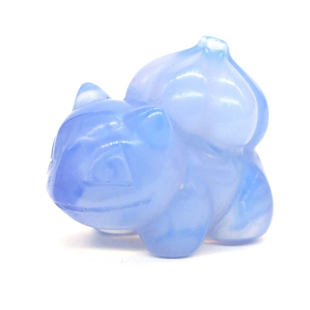 30mm Mini Cartoon Frog Statue Natural Stones Carved Ornament Healing Crystals Gemstones Figurine Room Desktop Decor Birthday Gif