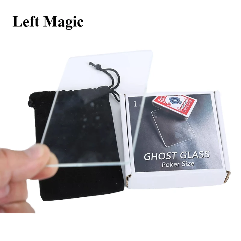 Ghost Glass -Poker Size Magic Tricks Selected Card Appear On The Glass Magia Close Up Street Illusions Gimmicks Mentalism Props