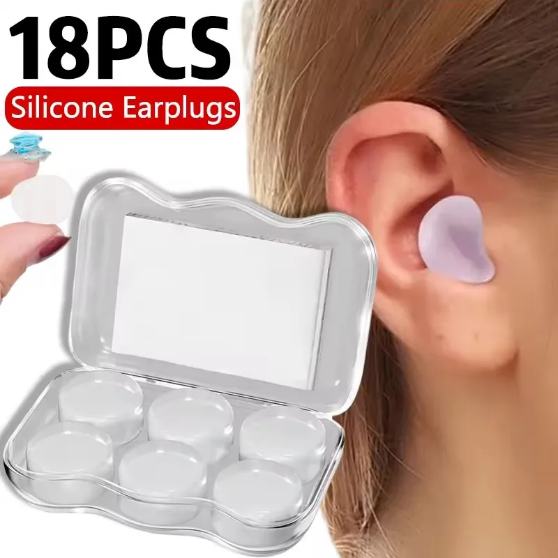 

Soft Noise Cancelling Silicone Gel Earplugs for Sleeping Airplane Reusable Moldable Waterproof Swimming Earplugs