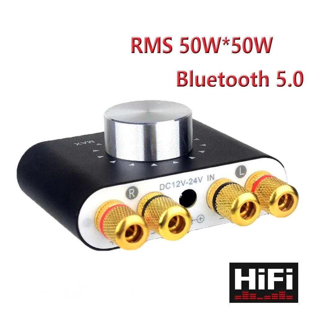 Mini Amplificatore di Potenza Bluetooth 5.0 Ricevitore Audio Stereo Hifi Amplificatore di Potenza Auto Amplificatori Audio Amplificatore Digitale Karaoke casa Soni