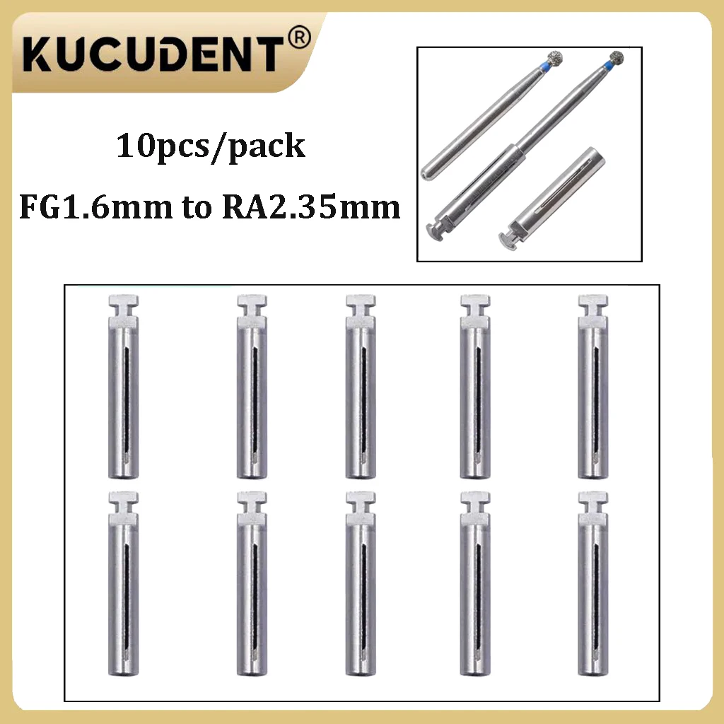 

10 шт. адаптер для стоматологических боров FG в RA преобразователь 1,6 мм на 2,35 мм из нержавеющей стали, роторный полировальный хвостовик, аксессуары для стоматологии