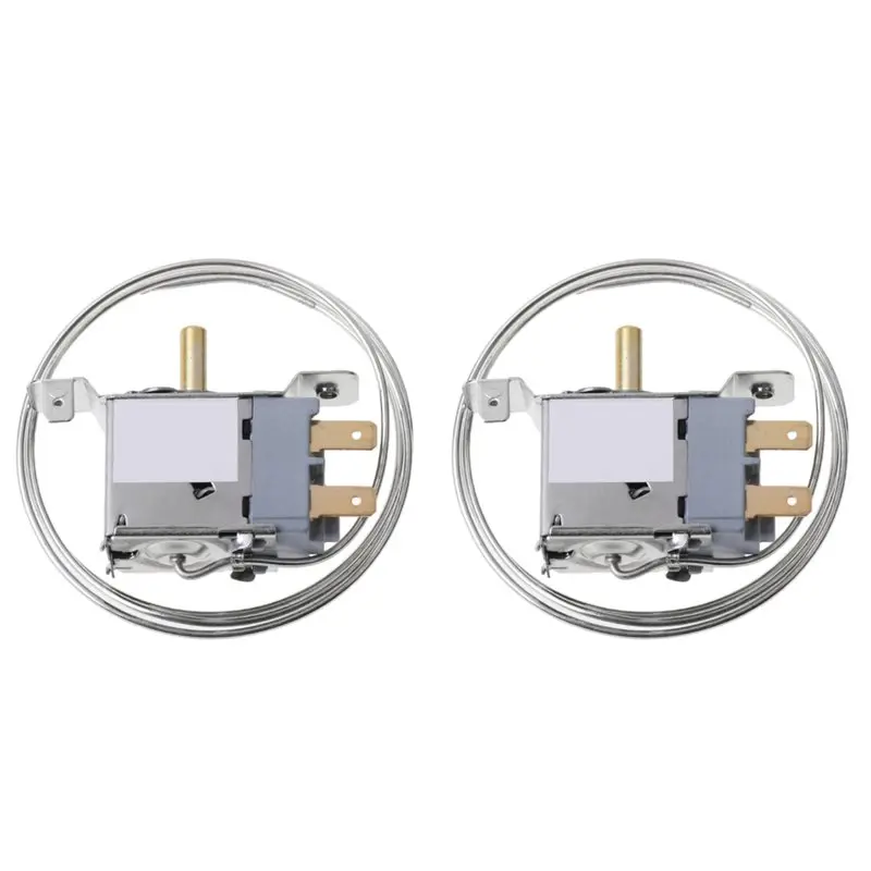 HLZS-2X WPF22-L 2Pin Refrigerator Thermostat Household Metal Temperature Controller