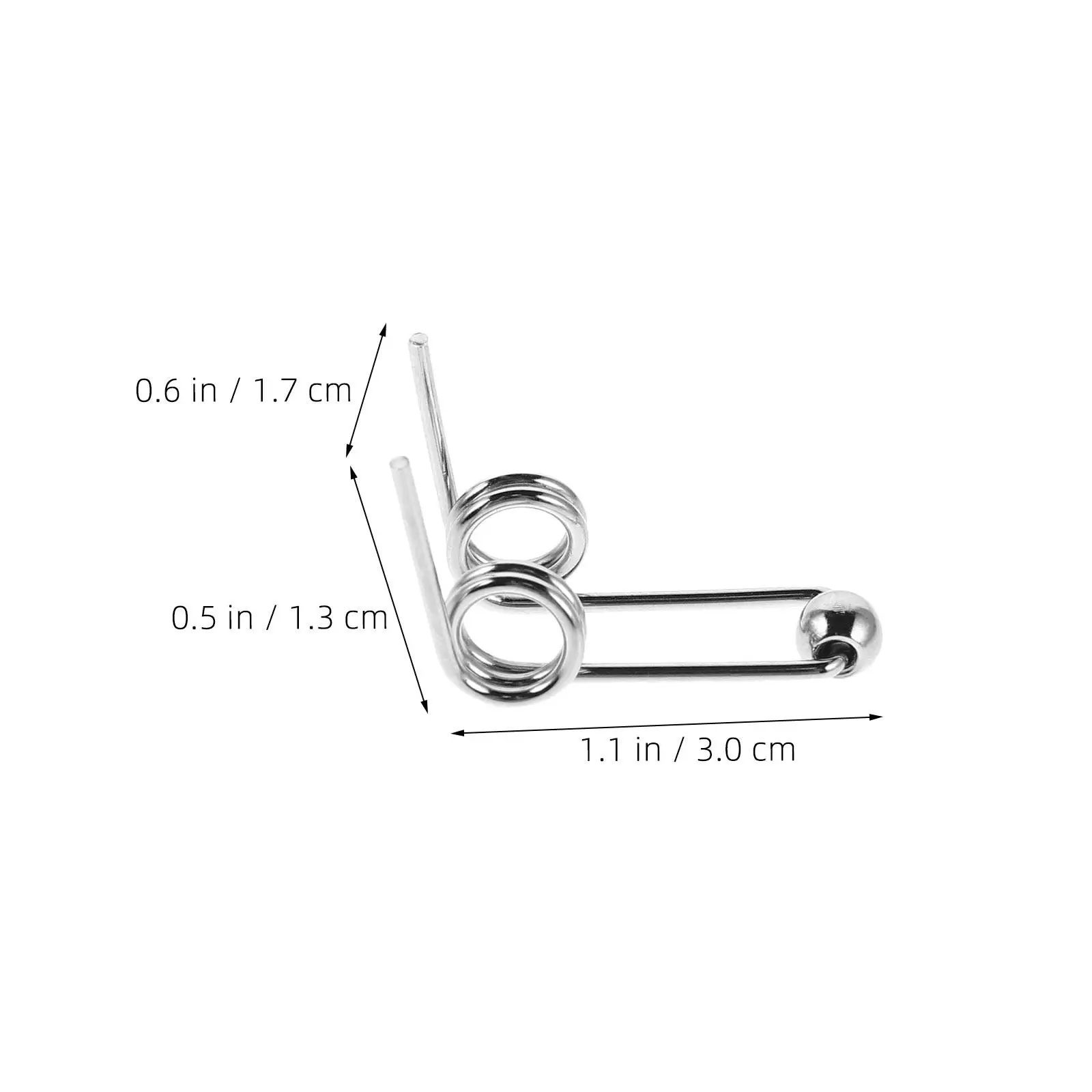 10Pcs Hair Curling Iron Torsion Springs Metal Double Torsion Spring DIY Repair Accessory Extended Durability Effortless Install