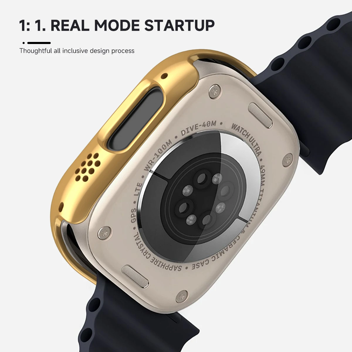 For Apple Watch 45mm 41mm 38mm 42 40mm 44 Plated Skeleton Cover Hard PC Bumper Case Frame for iWatch SE 10 8 7 6 5 4 3 2 1 Case