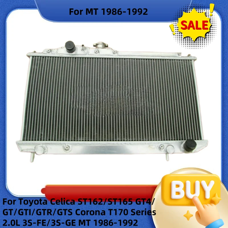 Для Toyota Celica ST162/ST165 GT4/GT/GTI/GTR/GTS Corona T170 Series 2.0L 3S-FE/3S-GE MT 1986-1992 алюминиевый радиатор 87 88 89 90