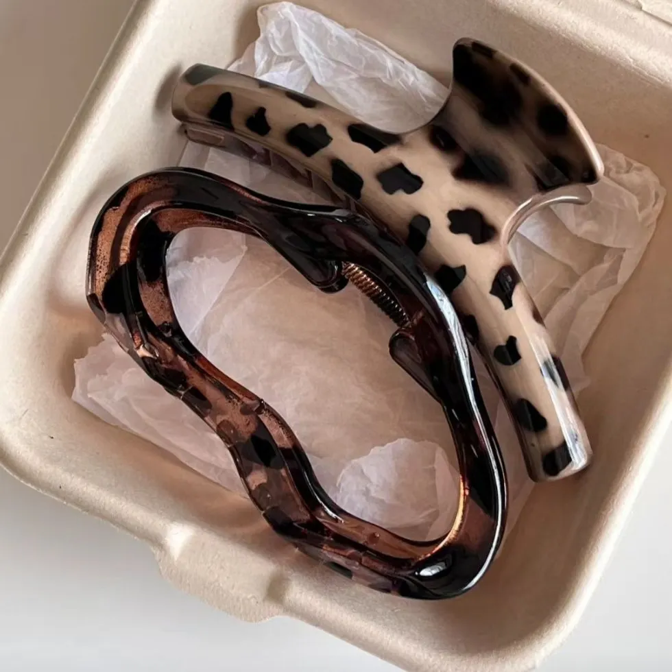 

2 шт., винтажные акриловые заколки для волос с большой дугой и крестом, коготь для женщин, зажим в виде акулы, аксессуары для волос, заколки для волос, заколки для волос